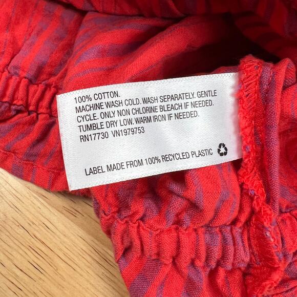 Universal Thread Women's Red Striped Cropped Wrap Shirt - Size XL - NWT - Picture 6 of 7